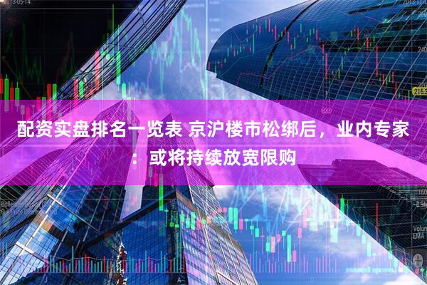 配资实盘排名一览表 京沪楼市松绑后，业内专家：或将持续放宽限购